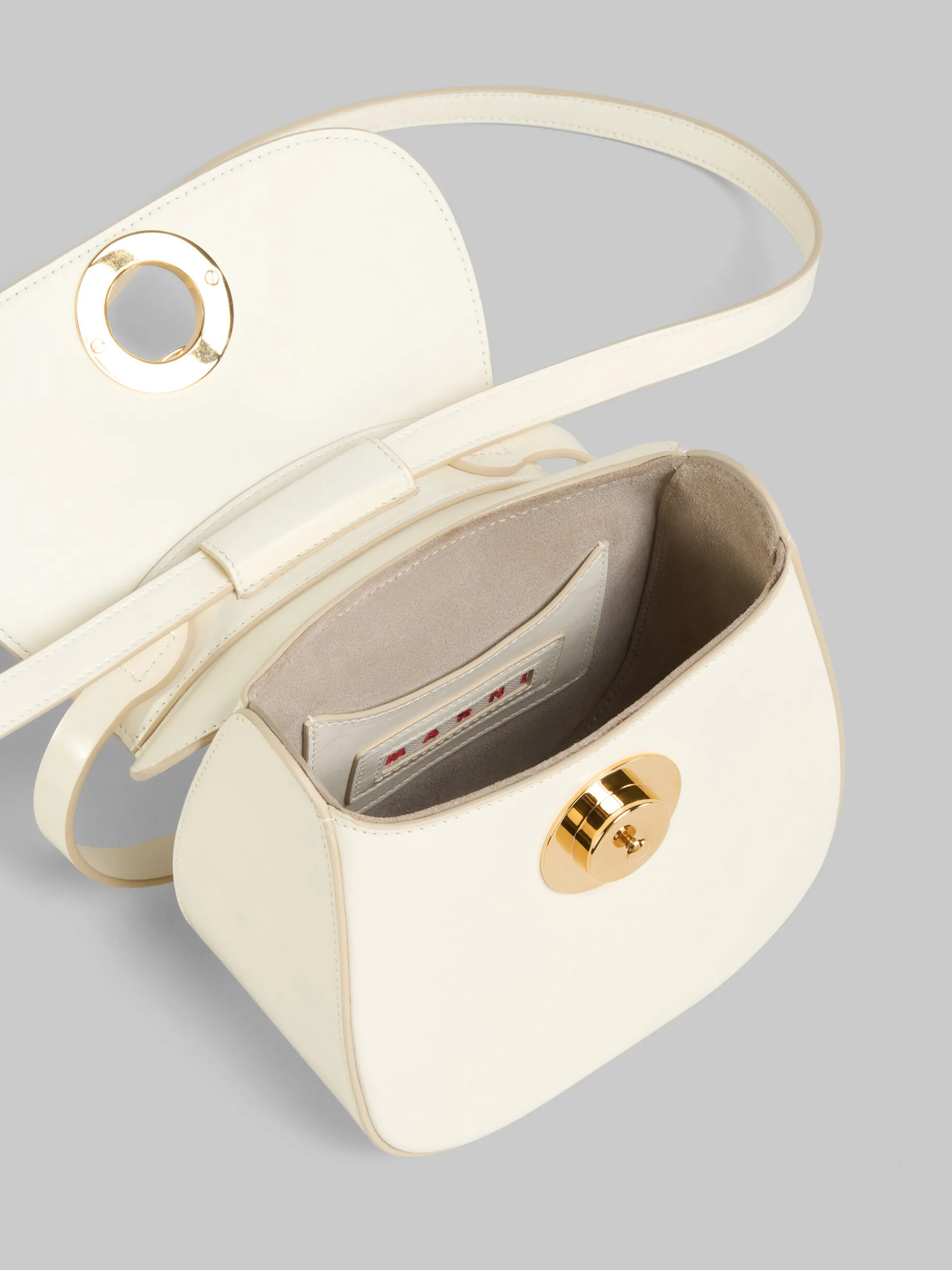 Shoulder Bags>Marni Cream Leather Butterfly Small Handbag SHELL