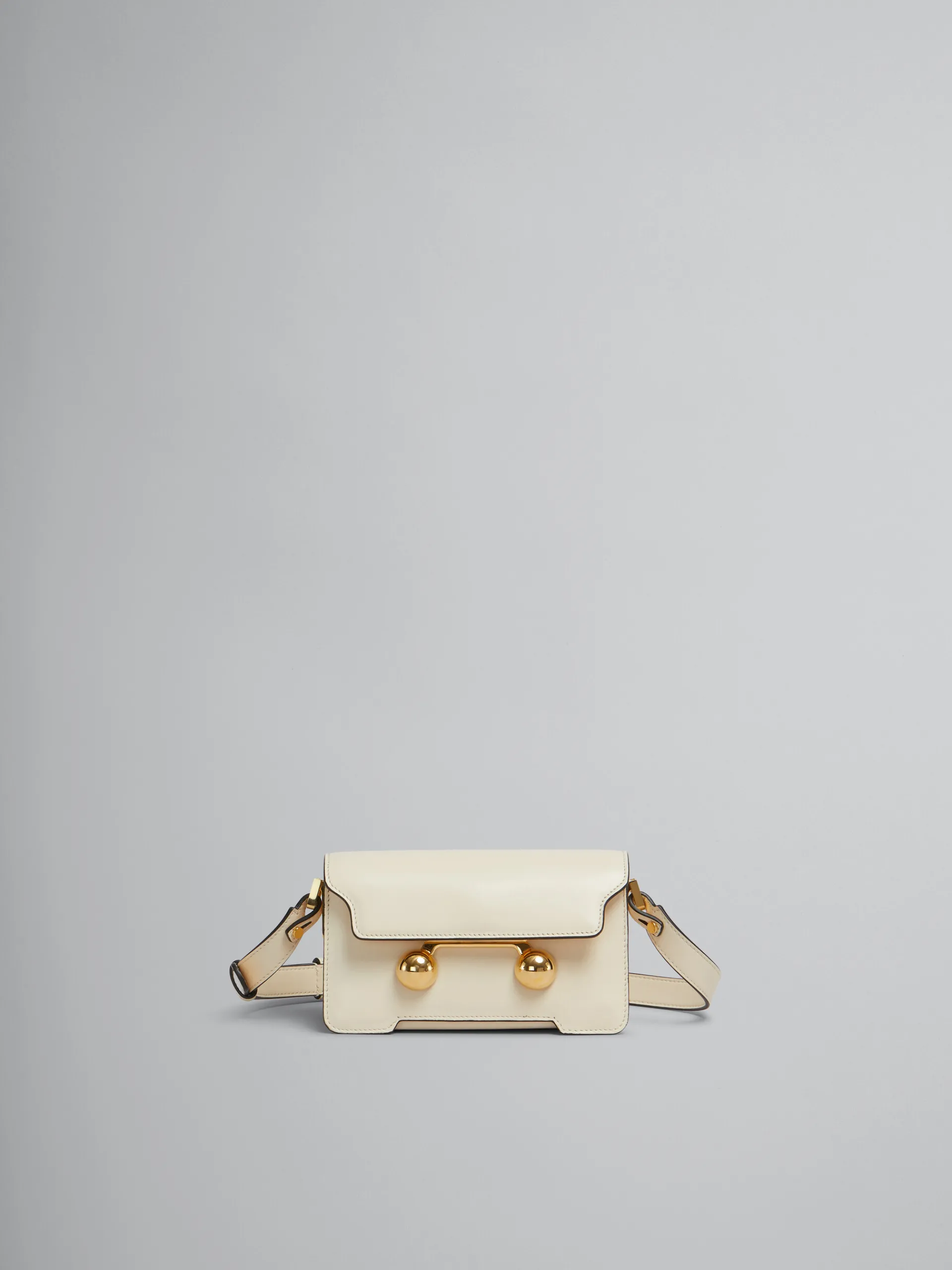 Trunkaroo Bag | Crossbody Bags>Marni Cream Leather Trunkaroo Mini Shoulder Bag SHELL