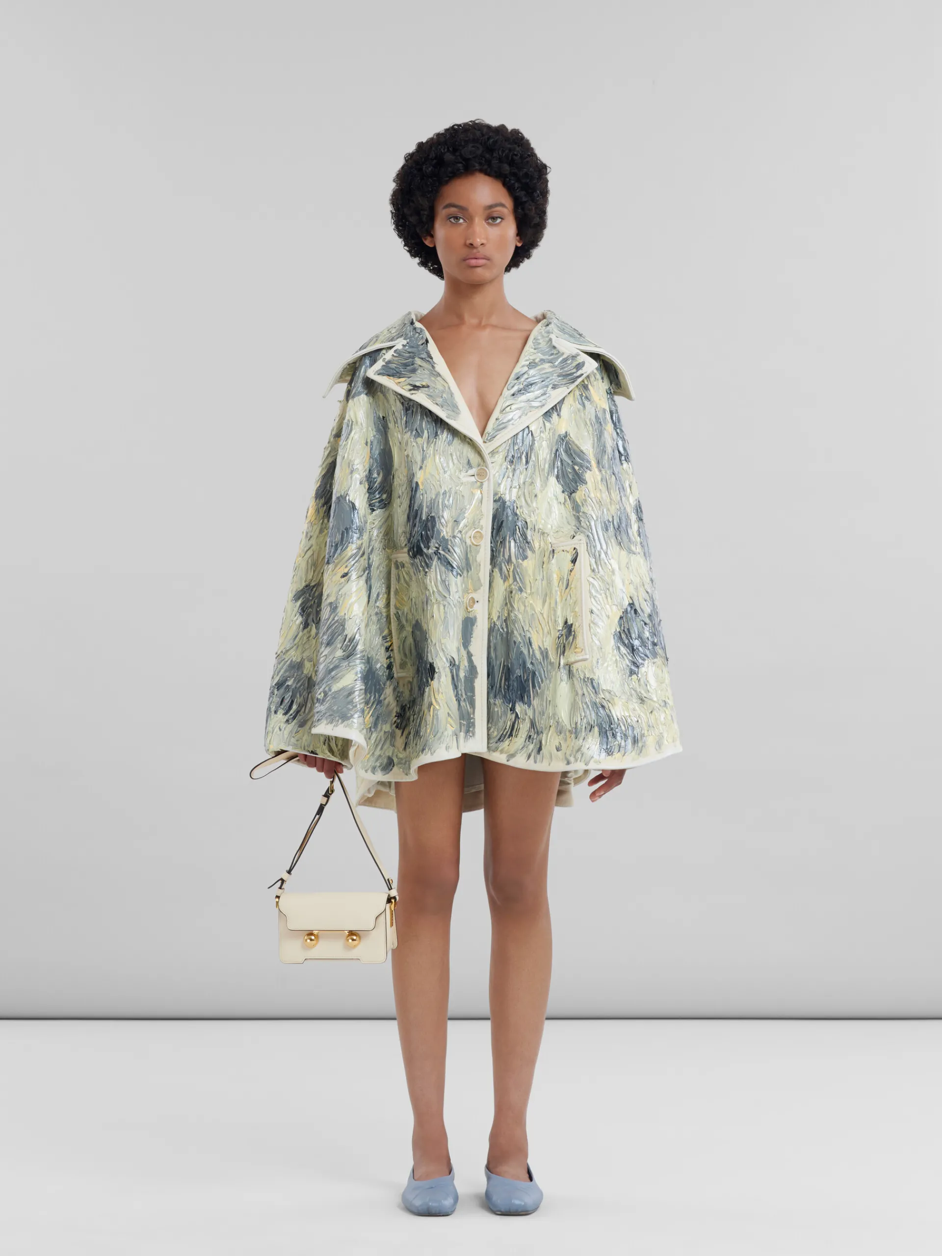 Trunkaroo Bag | Crossbody Bags>Marni Cream Leather Trunkaroo Mini Shoulder Bag SHELL