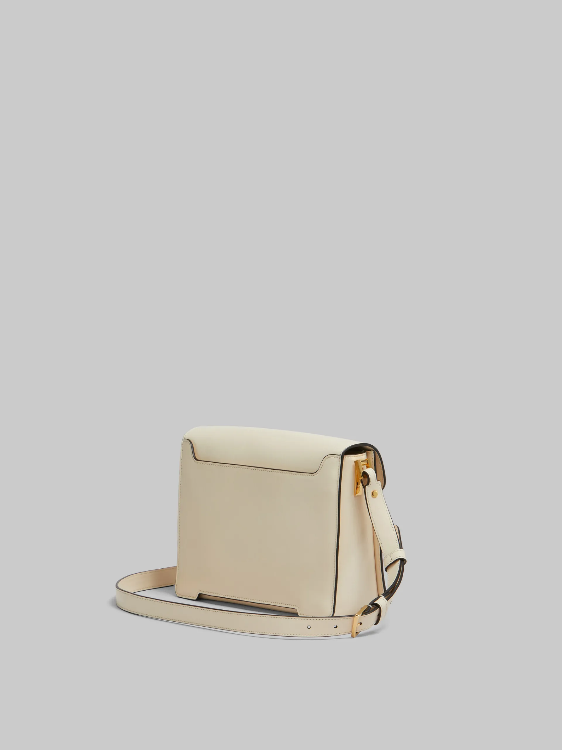 Trunkaroo Bag | Crossbody Bags>Marni Cream Leather Trunkaroo Medium Shoulder Bag SHELL