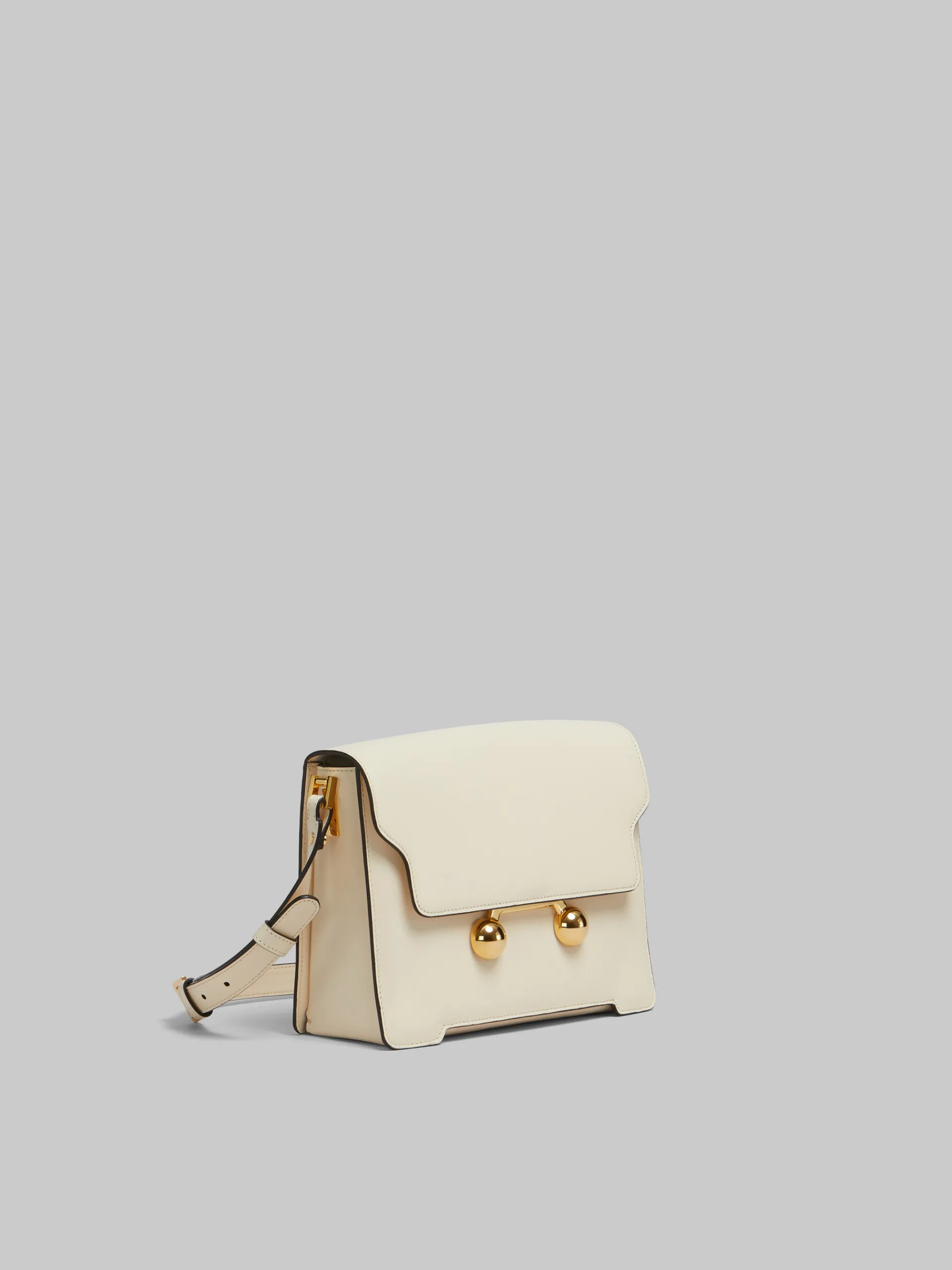 Trunkaroo Bag | Crossbody Bags>Marni Cream Leather Trunkaroo Medium Shoulder Bag SHELL