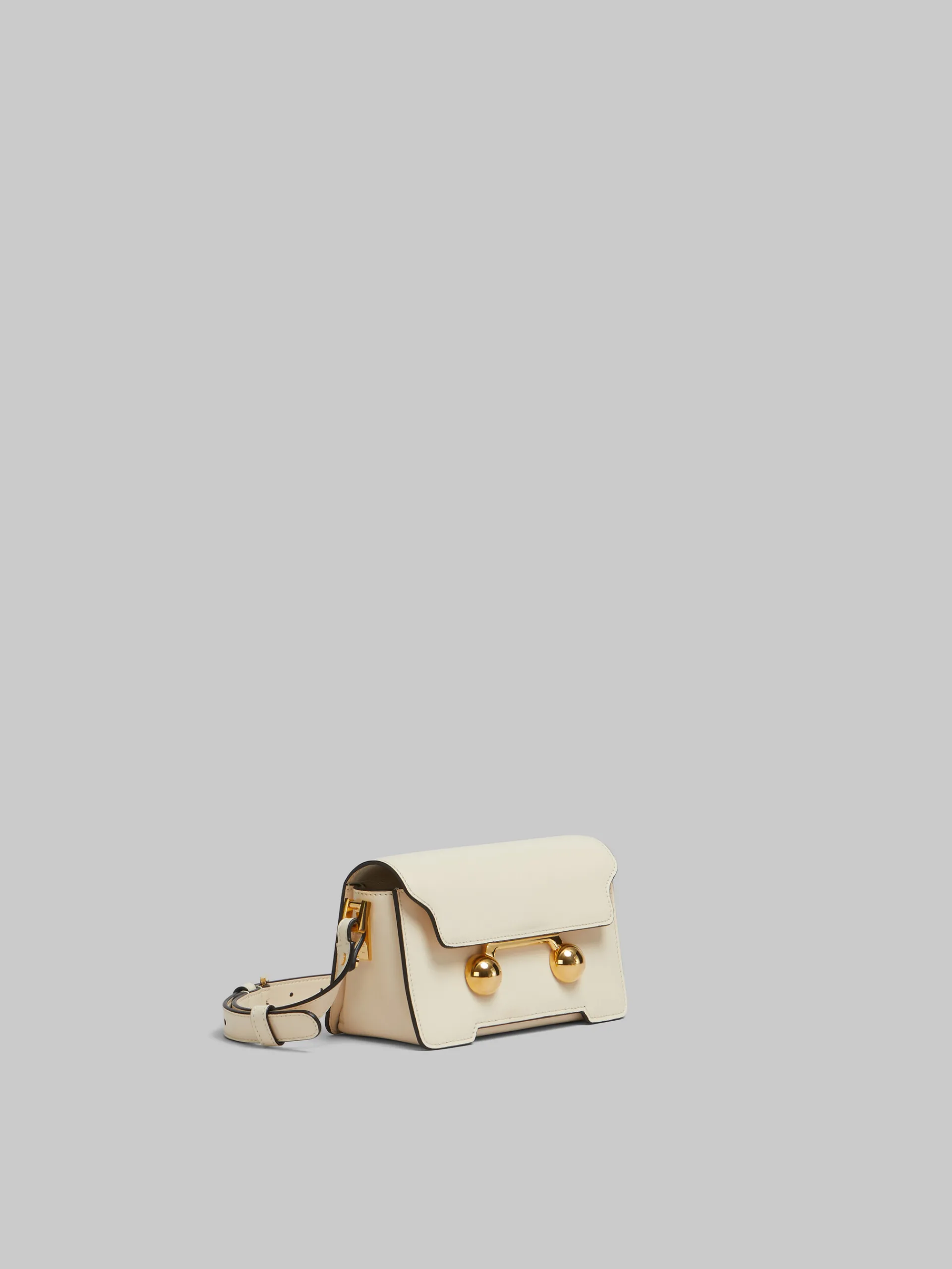 Trunkaroo Bag | Crossbody Bags>Marni Cream Leather Trunkaroo Mini Shoulder Bag SHELL