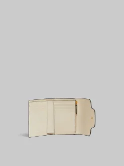 Wallets & Small Leather Goods>Marni Cream Leather Trunkaroo Trifold Wallet SHELL