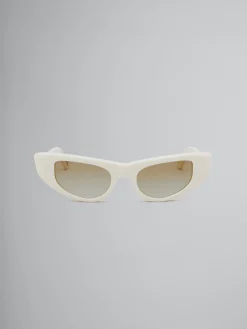 Sunglasses | Sunglasses>Marni Cream Netherworld Sunglasses OFF-WHITE