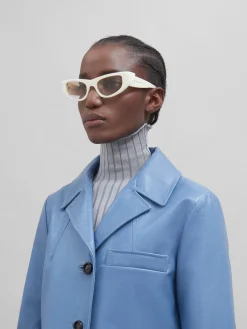 Sunglasses | Sunglasses>Marni Cream Netherworld Sunglasses OFF-WHITE