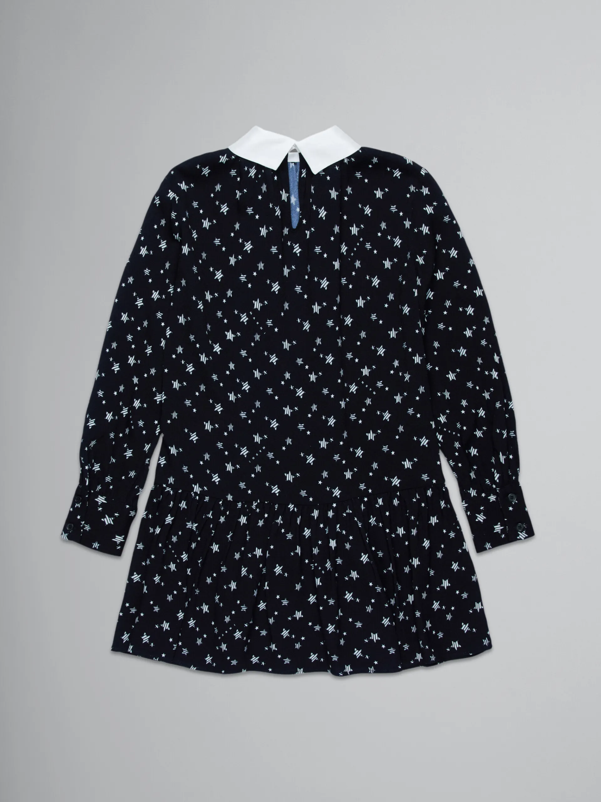 Kids>Marni Crepe Fabric Dress With Stardust Print BLACK