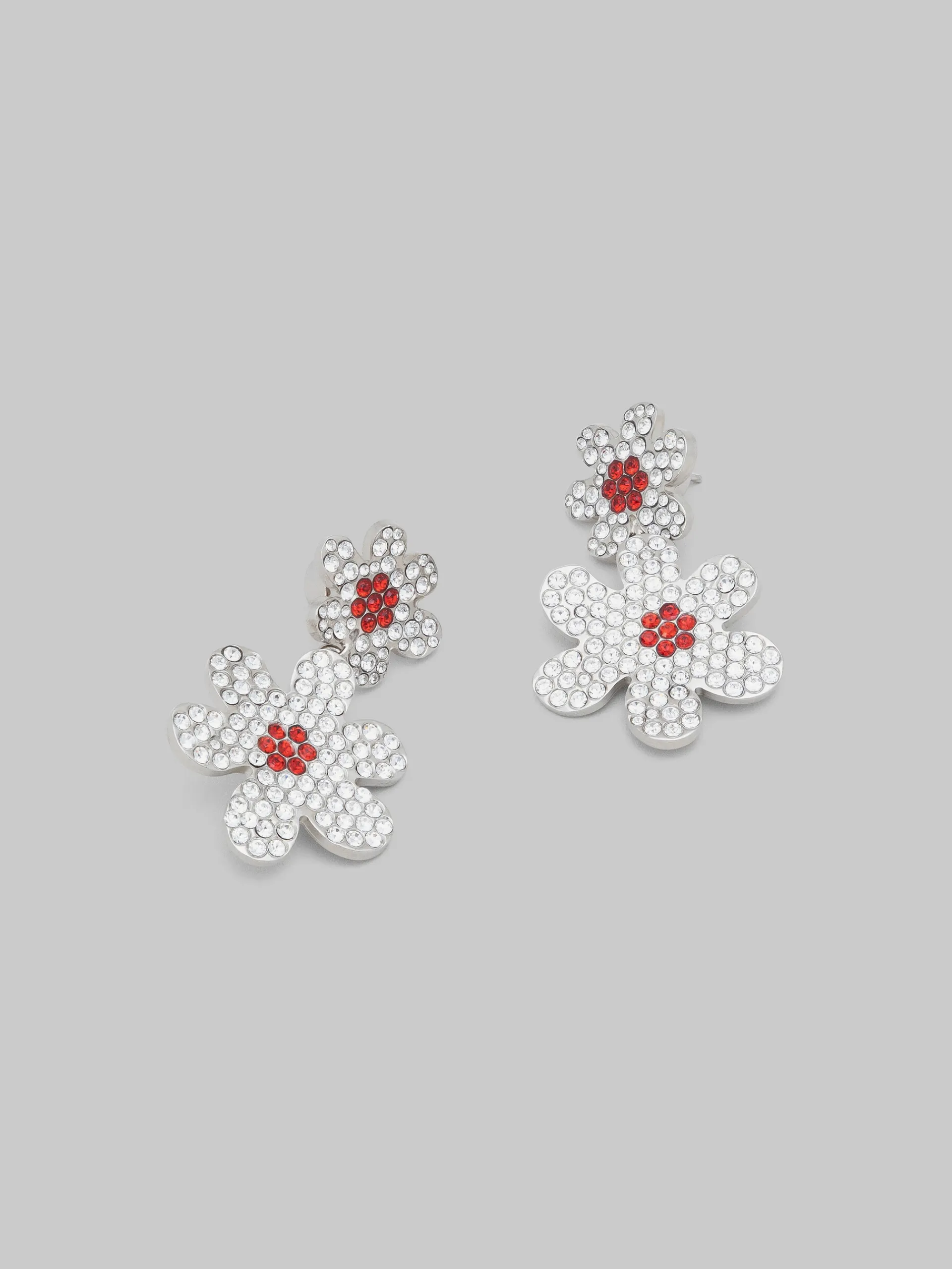 Earrings>Marni Daisy Drop Earrings With Pavé Rhinestones GLASS