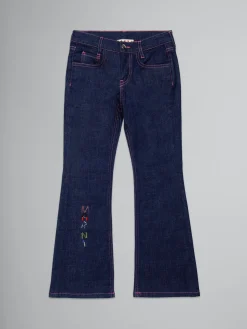 Kids>Marni Dark Blue Bootcut Jeans DENIM