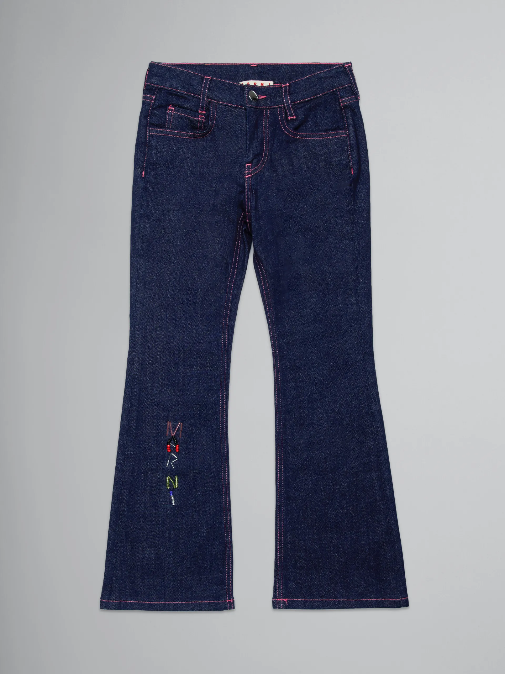 Kids>Marni Dark Blue Bootcut Jeans DENIM