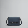 Trunkaroo Bag | Crossbody Bags>Marni Deep Blue Leather Trunkaroo Medium Shoulder Bag NIGHTBLUE