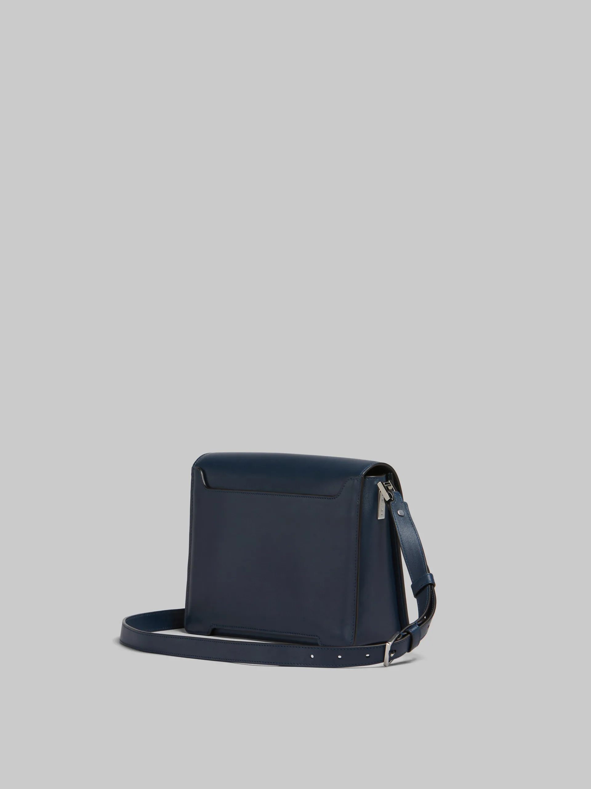 Trunkaroo Bag | Crossbody Bags>Marni Deep Blue Leather Trunkaroo Medium Shoulder Bag NIGHTBLUE