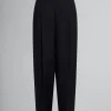 Pants>Marni Deep Blue Tropical Wool Pleated Trousers BLUBLACK