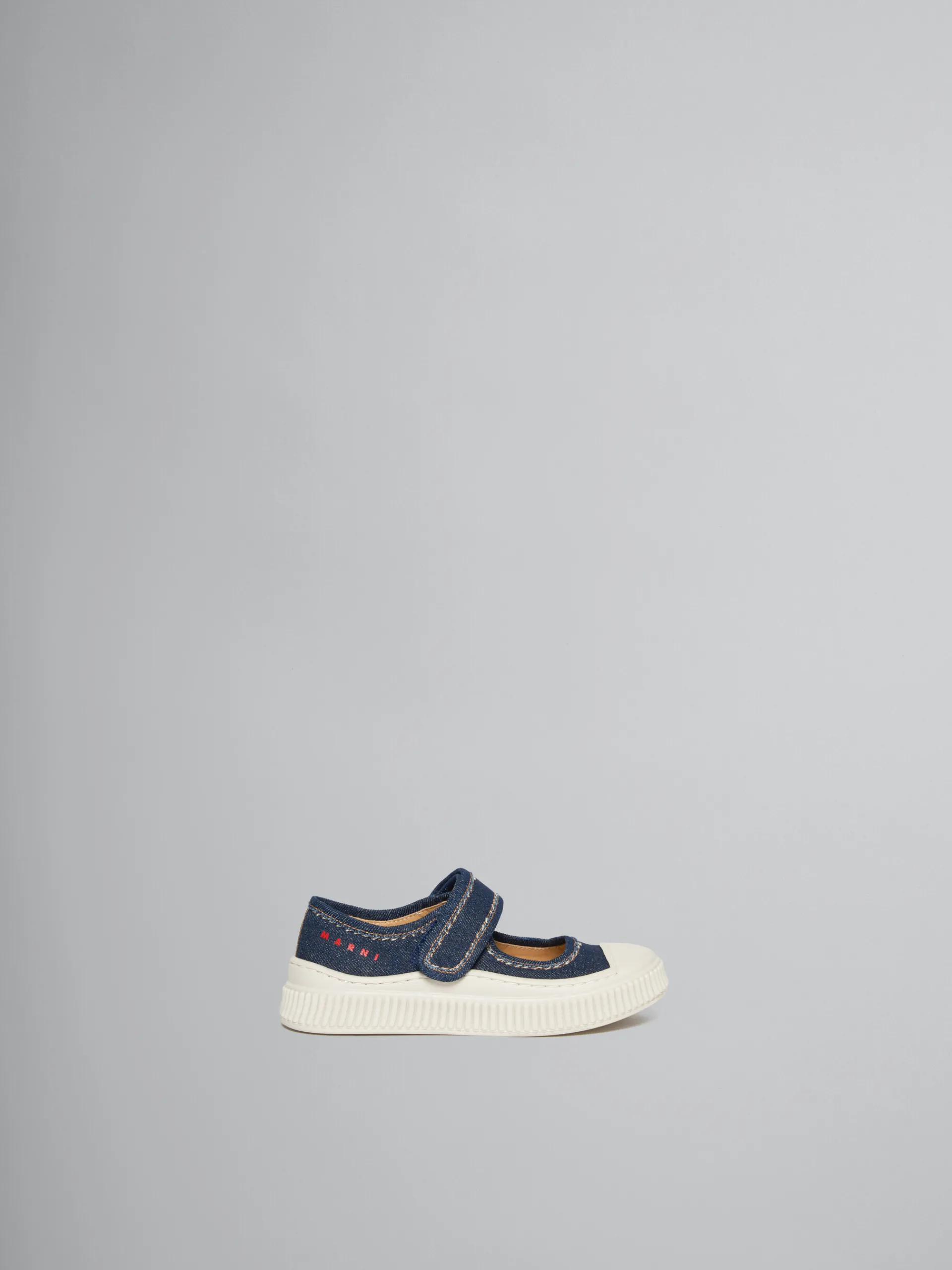 Kids>Marni Denim Mary-Jane Sneaker DENIM/RED