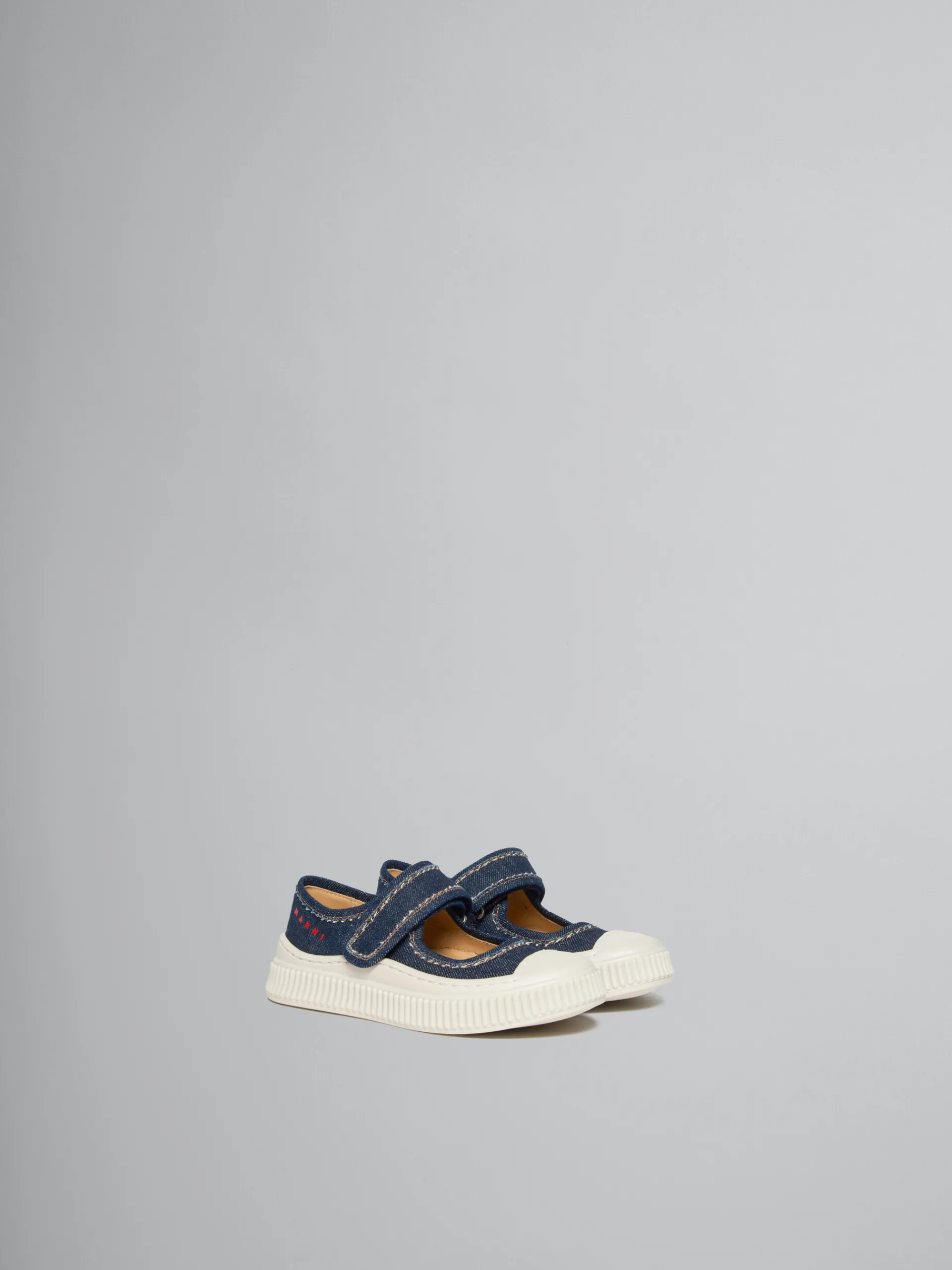 Kids>Marni Denim Mary-Jane Sneaker DENIM/RED