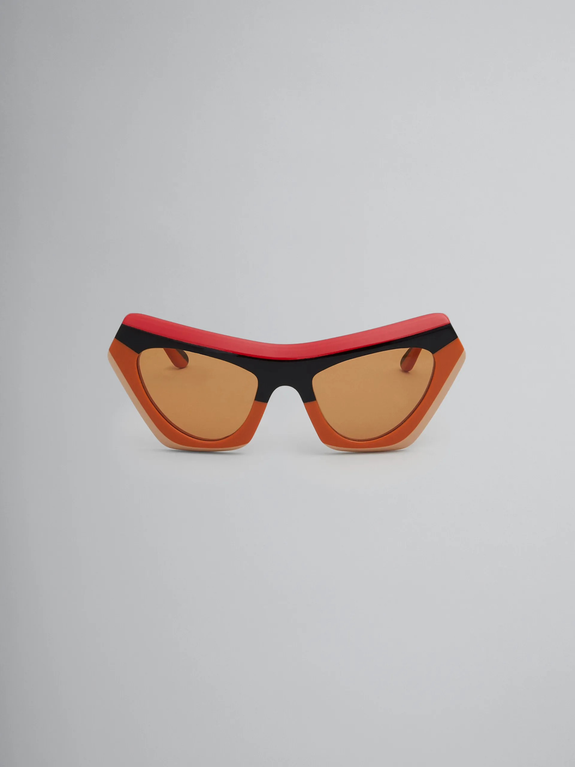 Sunglasses | Sunglasses>Marni Devil's Pool Striped Sunglasses MULTICOLORSTRIPESORANGE