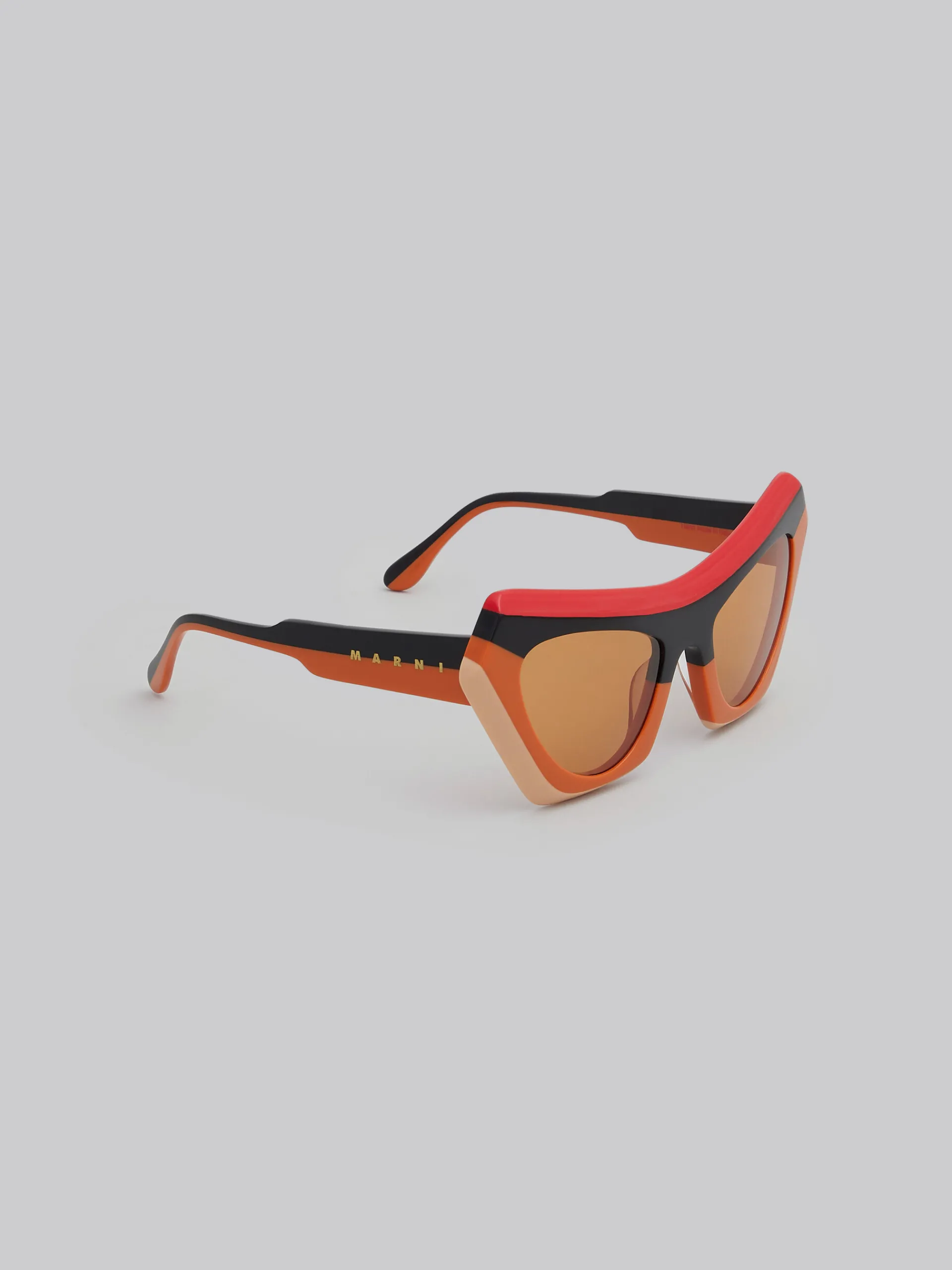 Sunglasses | Sunglasses>Marni Devil's Pool Striped Sunglasses MULTICOLORSTRIPESORANGE