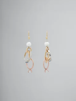 Earrings>Marni Drop Earrings With Chains And Rings VINTAGE/DEEP GOLD