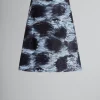 Skirts>Marni Duchesse Flared Skirt With Crayon Leopard Print ANTIQUE SILVER