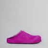 Flats | Fussbett>Marni Long-hair Calfskin Fussbett Sabot FUCHSIA