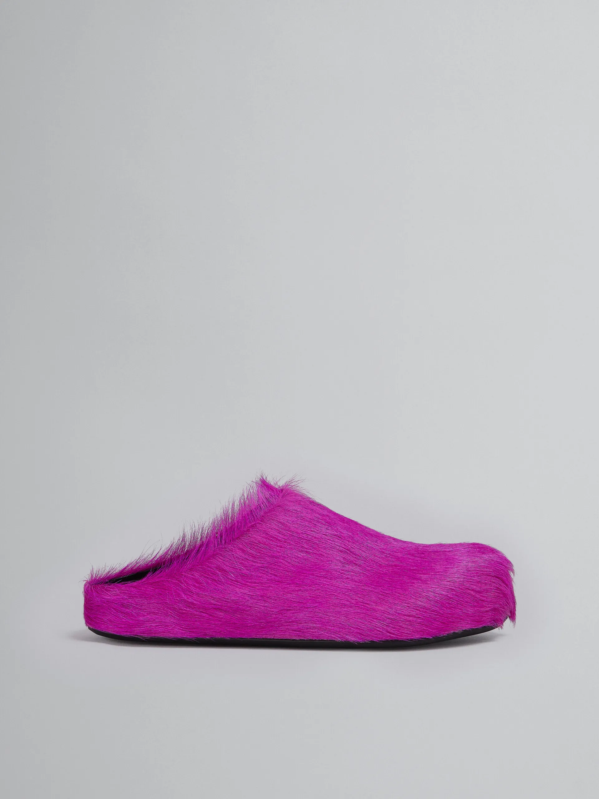 Flats | Fussbett>Marni Long-hair Calfskin Fussbett Sabot FUCHSIA