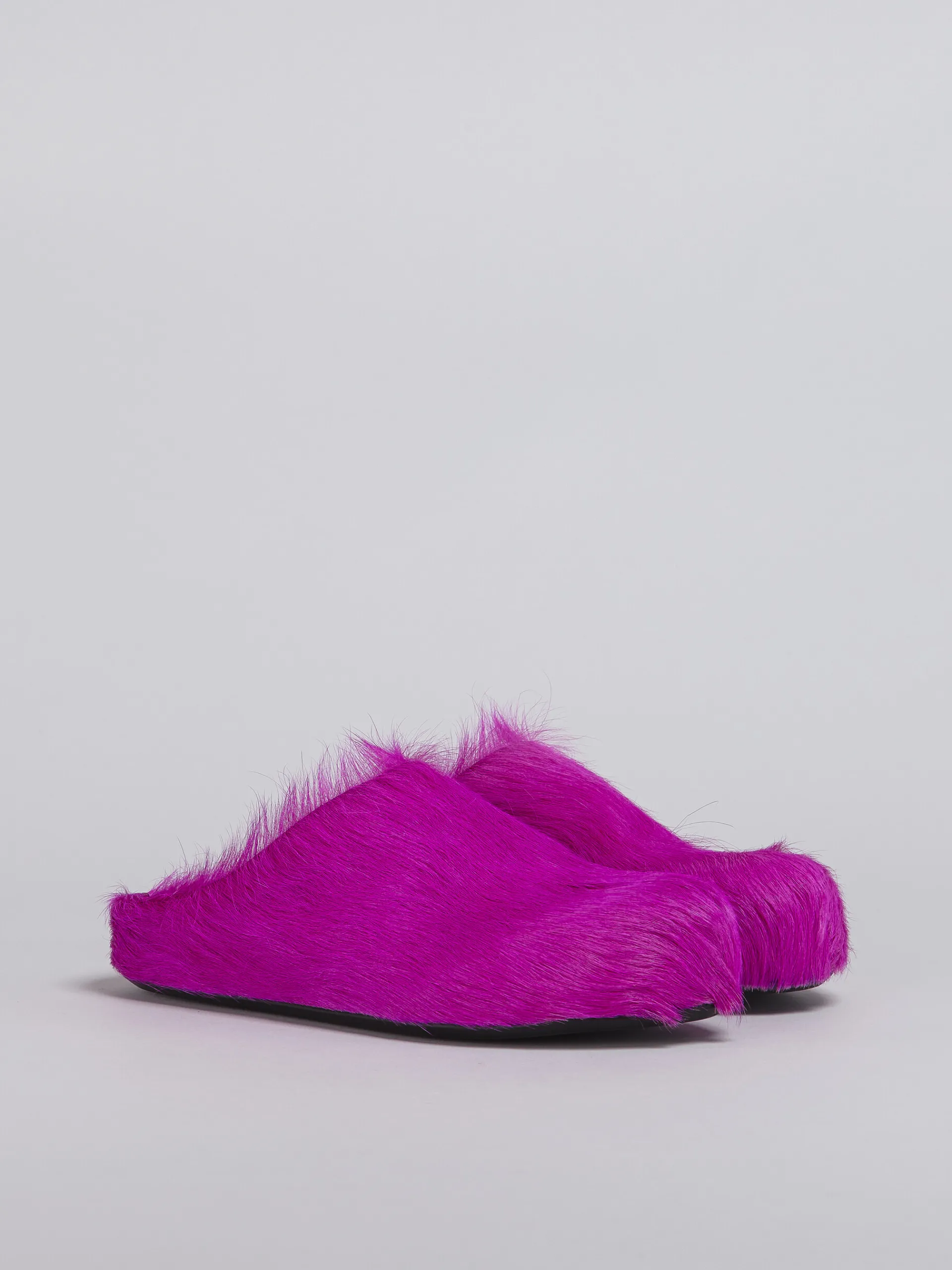 Fussbett Sabot>Marni Long-hair Calfskin Fussbett Sabot FUCHSIA
