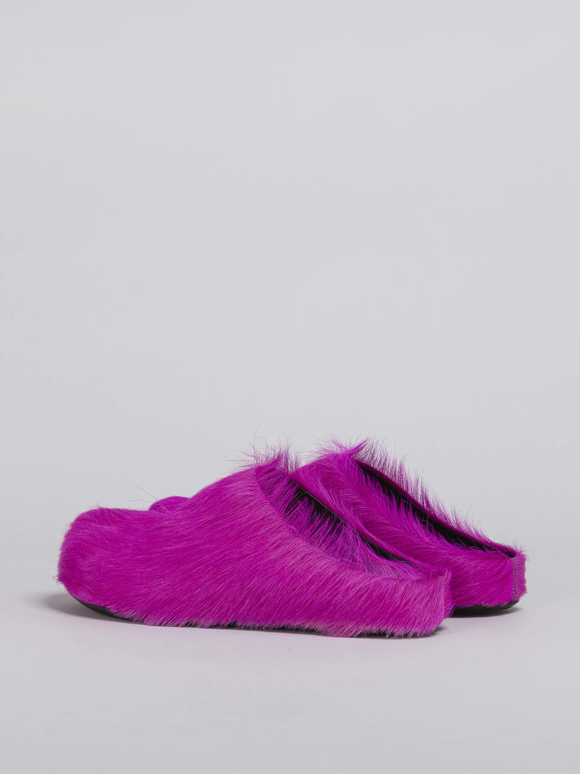 Fussbett Sabot>Marni Long-hair Calfskin Fussbett Sabot FUCHSIA