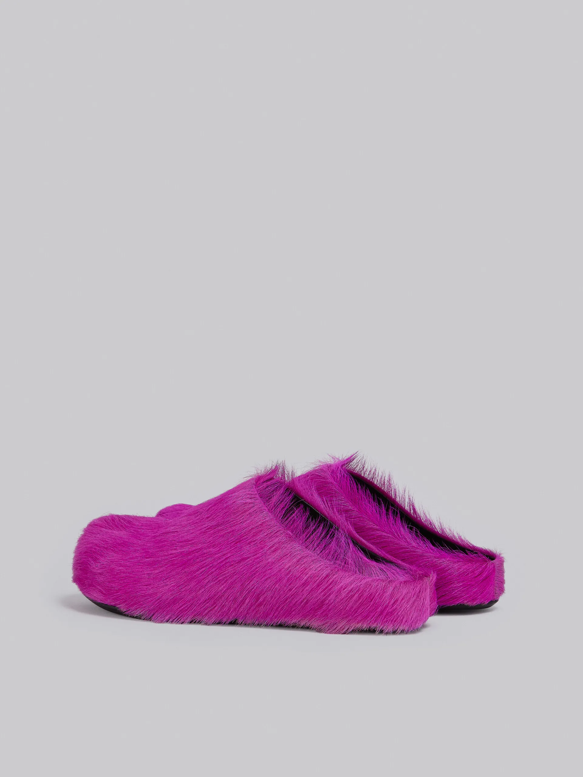 Flats | Fussbett>Marni Long-hair Calfskin Fussbett Sabot FUCHSIA