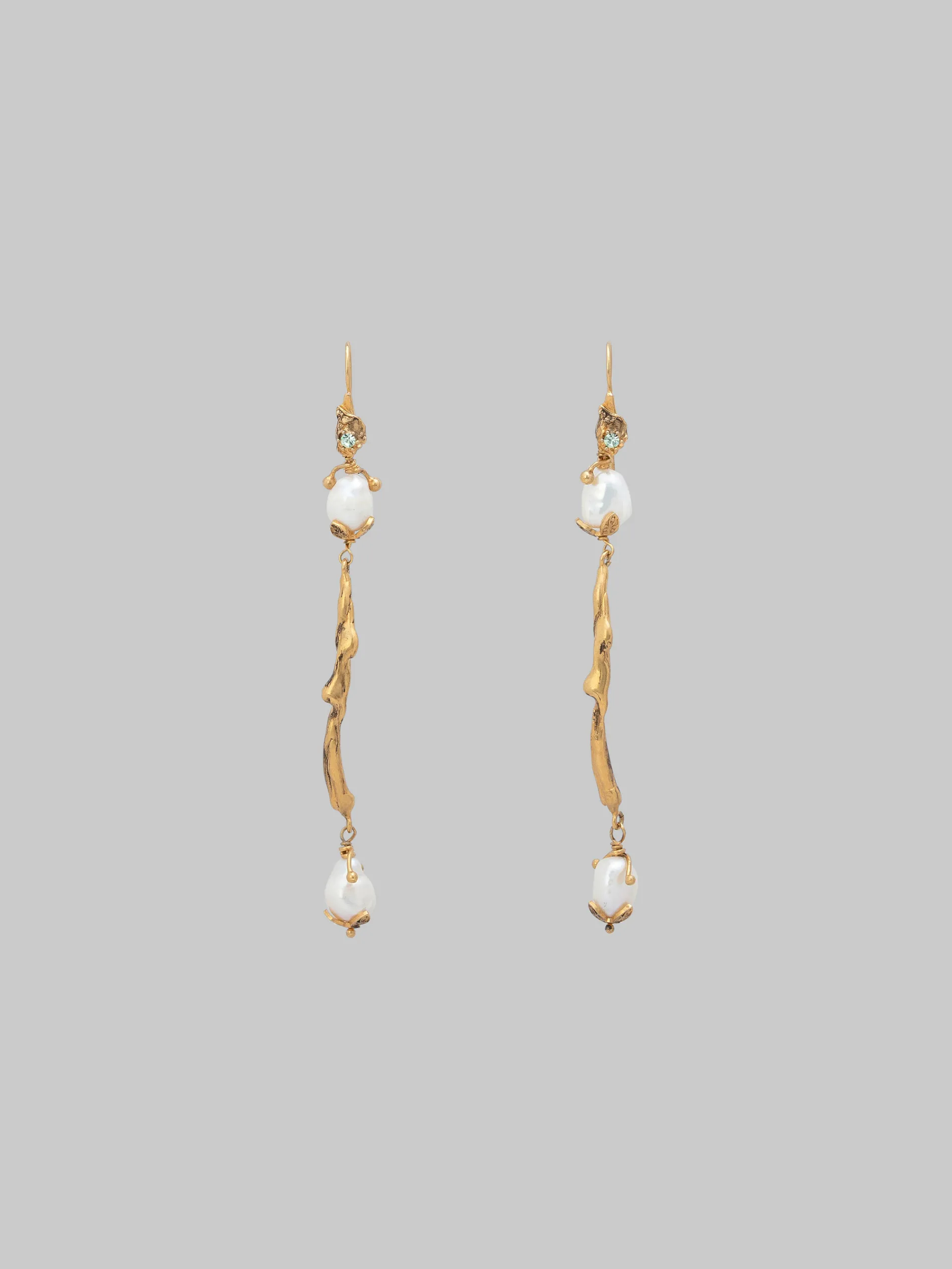 Earrings>Marni Gold Dangle Earrings With River s PEARL