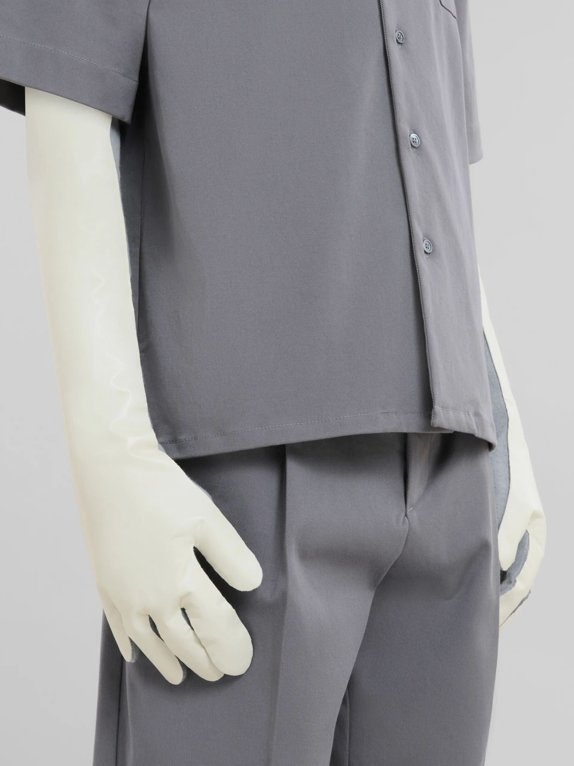Other Accessories>Marni Gray And White Wool And Cashmere Long Gloves SODIUM