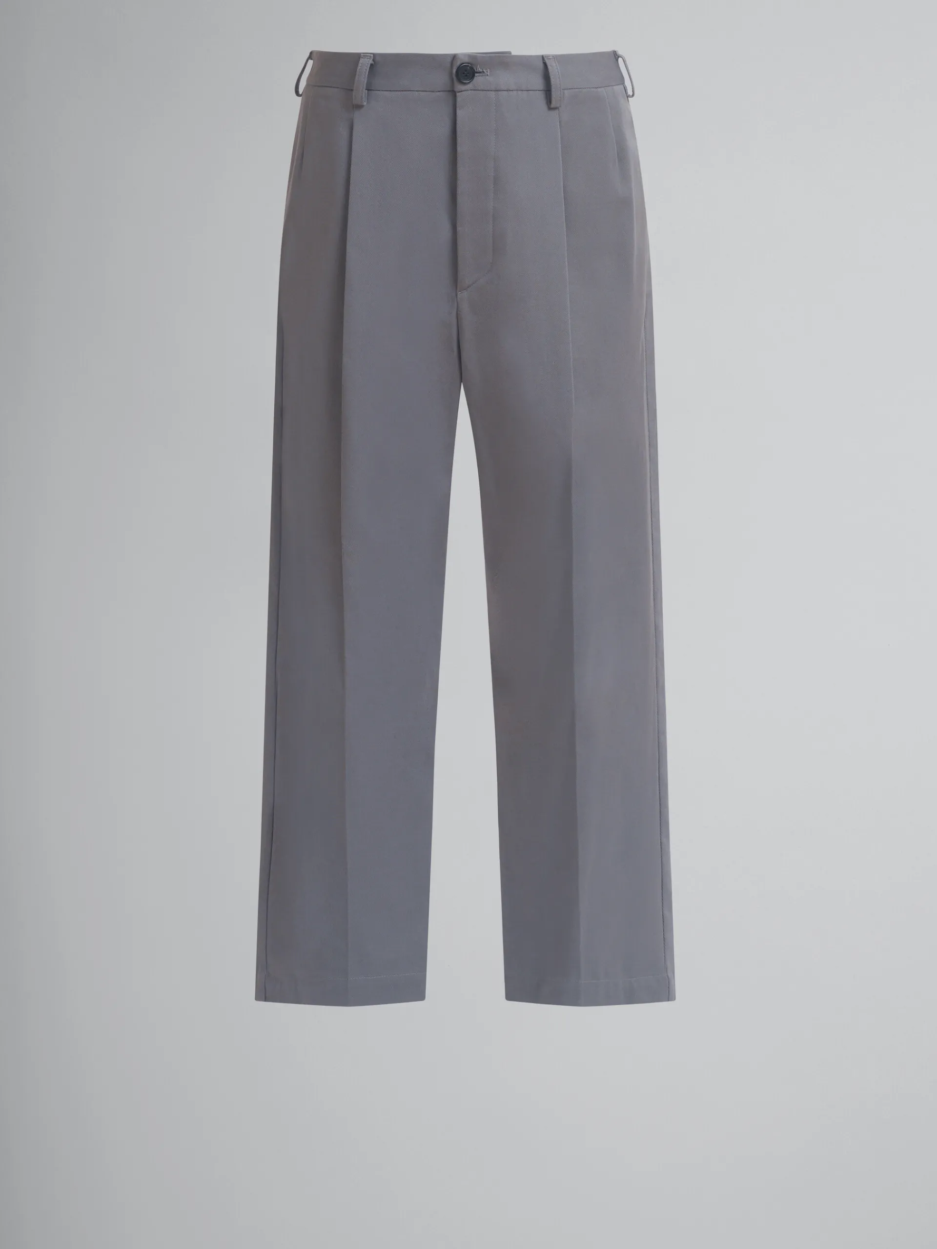 Pants>Marni Gray Gabardine Classic Trousers ANTIQUE SILVER