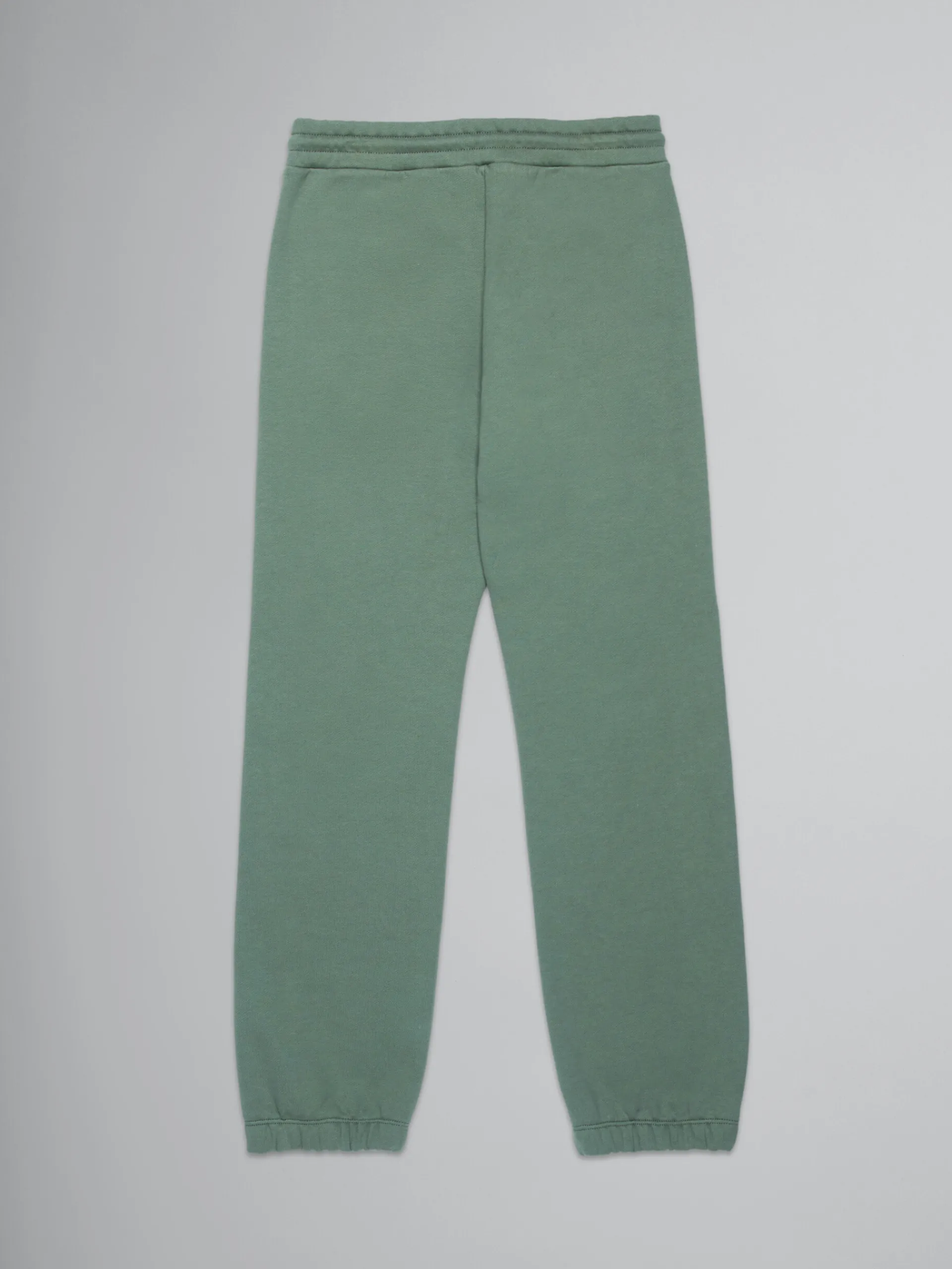 Kids>Marni Green Fleece Jogger Trousers With Stripes DEEP LICHEN GREEN