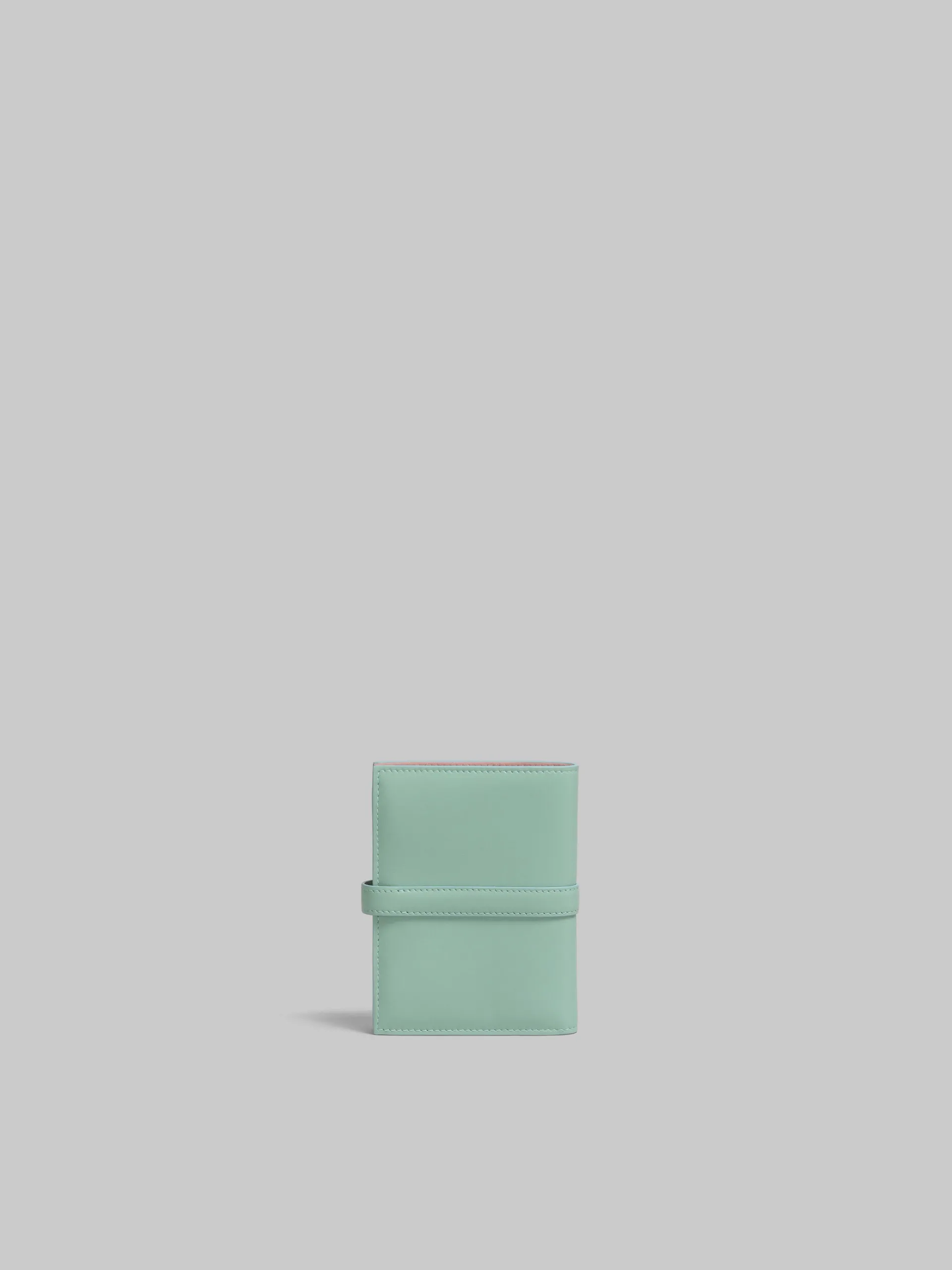 Wallets & Small Leather Goods>Marni Green Leather Bifold Prisma Wallet PALEMINT