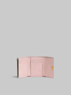 Wallets & Small Leather Goods>Marni Green Leather Trifold Prisma Wallet PALEMINT