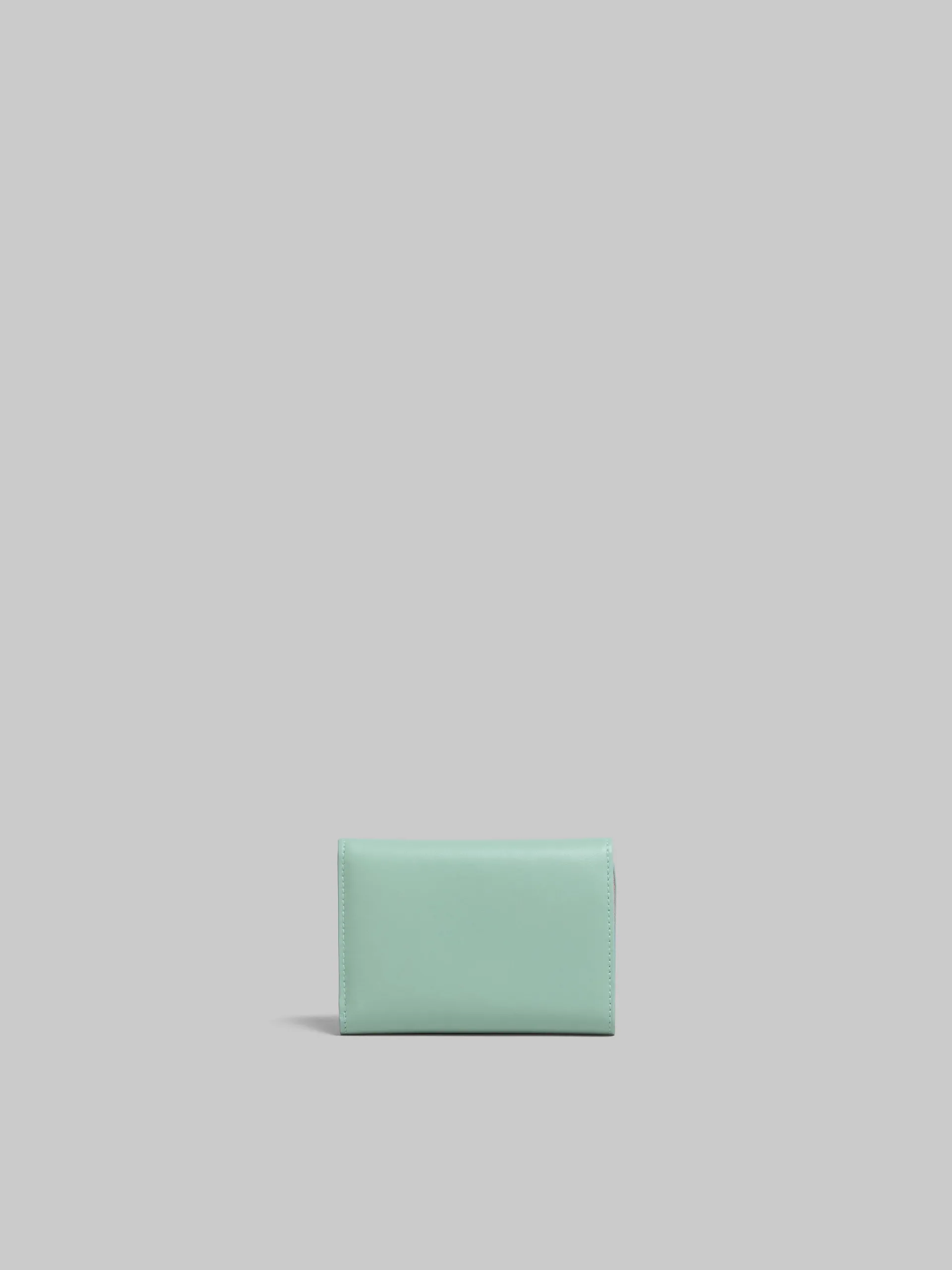 Wallets & Small Leather Goods>Marni Green Leather Trifold Prisma Wallet PALEMINT