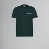 Tops & T-Shirts>Marni Green Organic Cotton T-shirt With Patch SPHERICALGREEN
