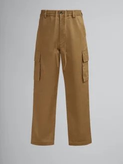 Matching Sets | Pants>Marni Green Organic Gabardine Cargo Pants OLIVE