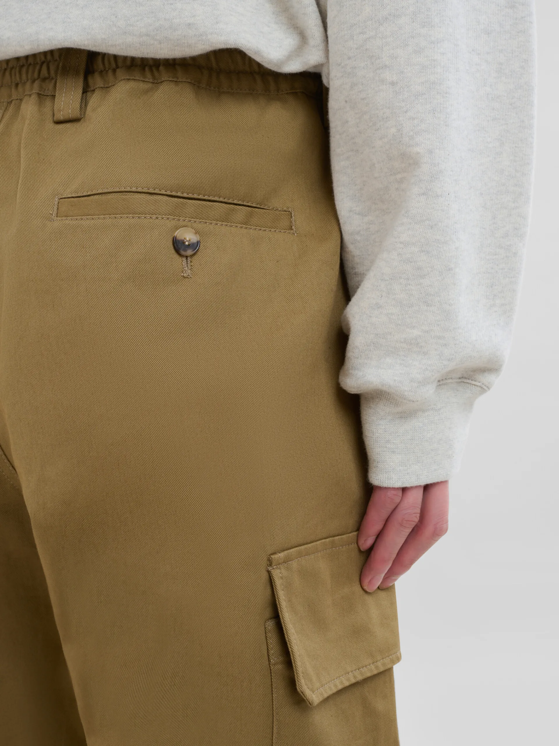 Matching Sets | Pants>Marni Green Organic Gabardine Cargo Pants OLIVE