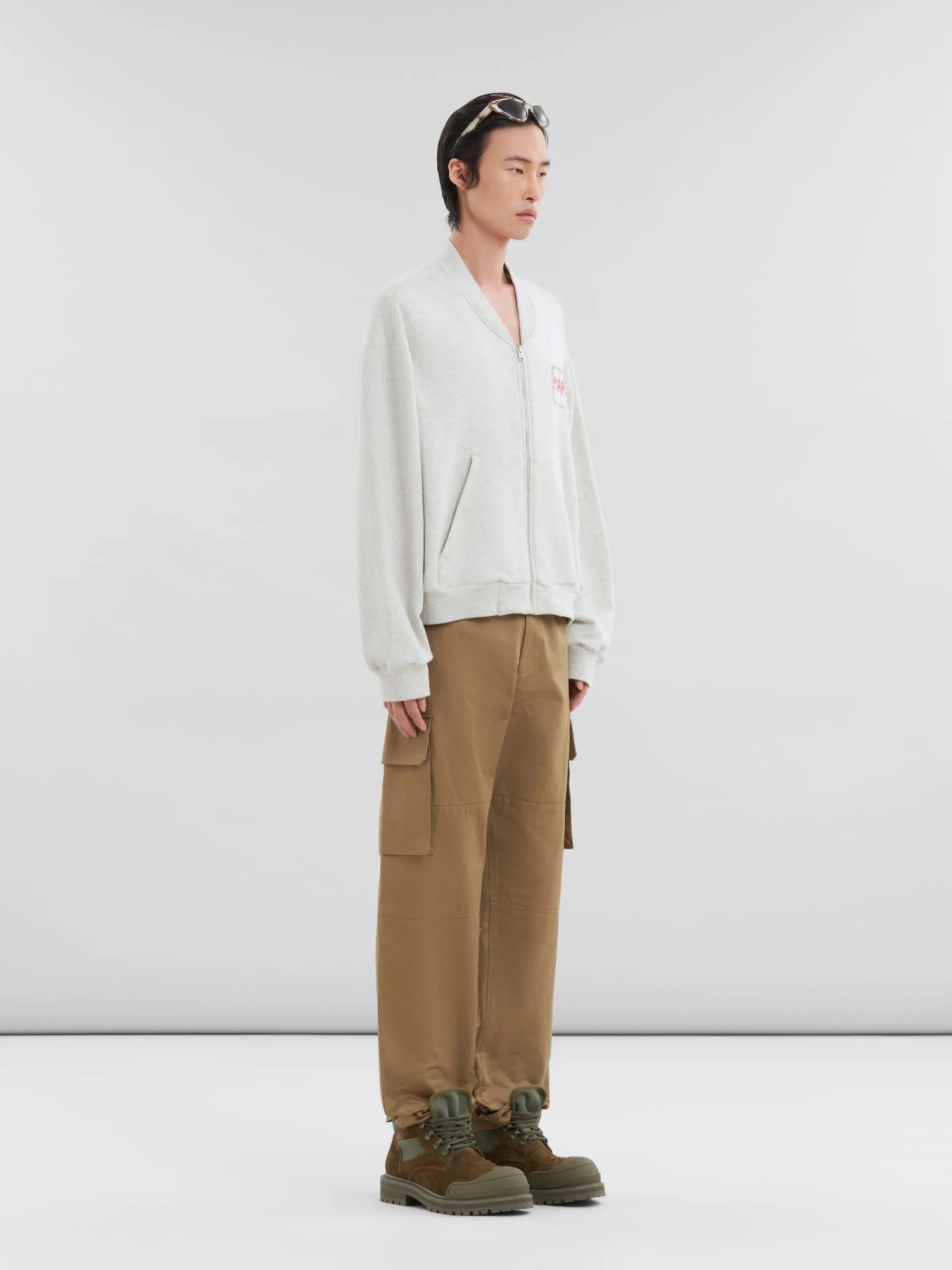 Matching Sets | Pants>Marni Green Organic Gabardine Cargo Pants OLIVE
