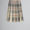 Matching Sets | Skirts>Marni Grey Checked Wool Skirt With Pleats SLATE