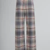 Pants>Marni Grey Checked Wool Trousers With Belt SLATE