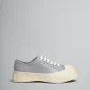 Sneakers | Pablo>Marni Grey Leather Pablo Lace-up Sneaker DOLPHIN