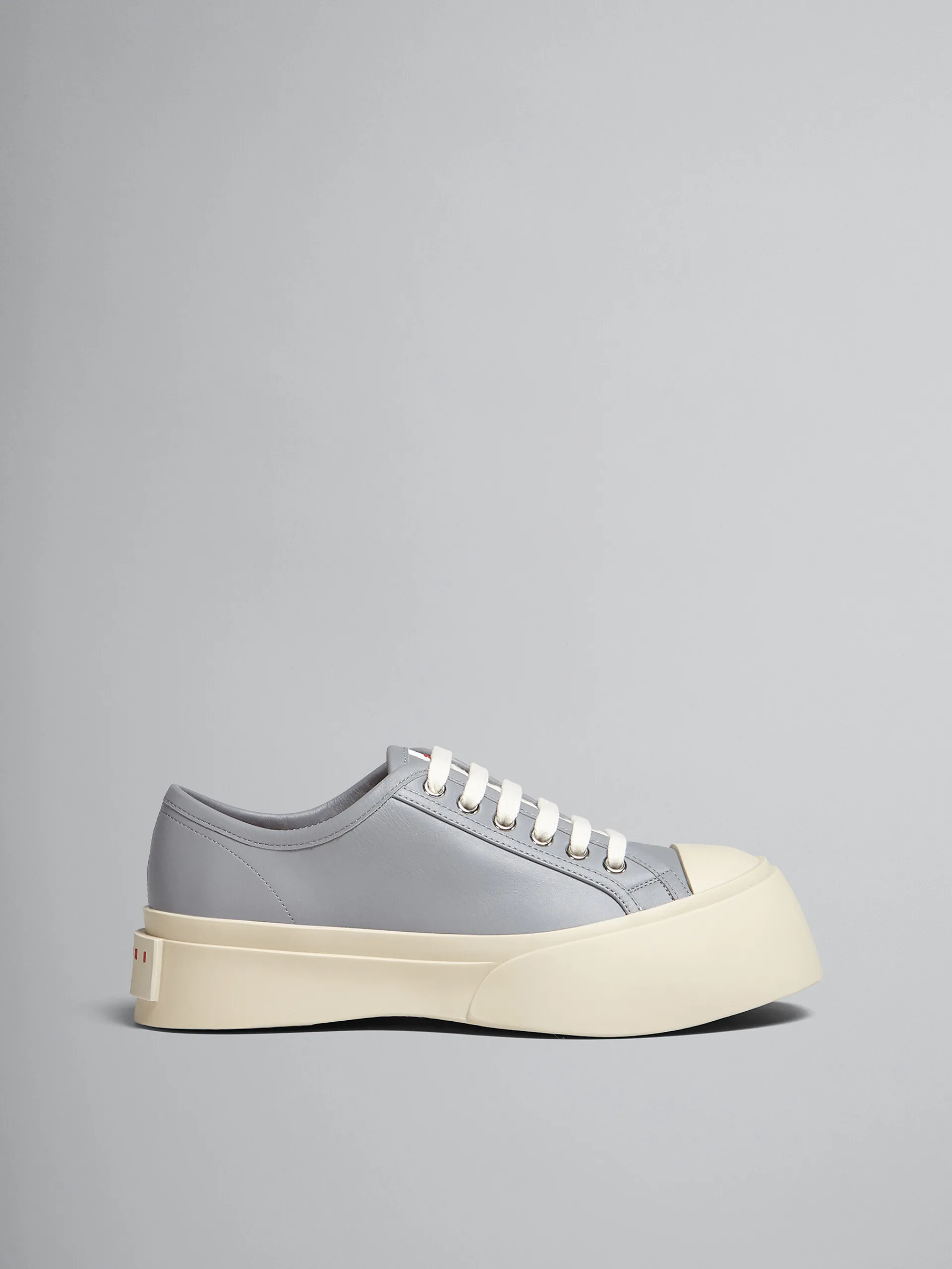 Sneakers | Pablo>Marni Grey Leather Pablo Lace-up Sneaker DOLPHIN