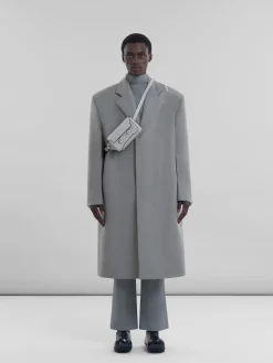 Trunkaroo Bag | Belt Bags>Marni Grey Leather Trunkaroo Crossbody Bag ATMOSPHERE