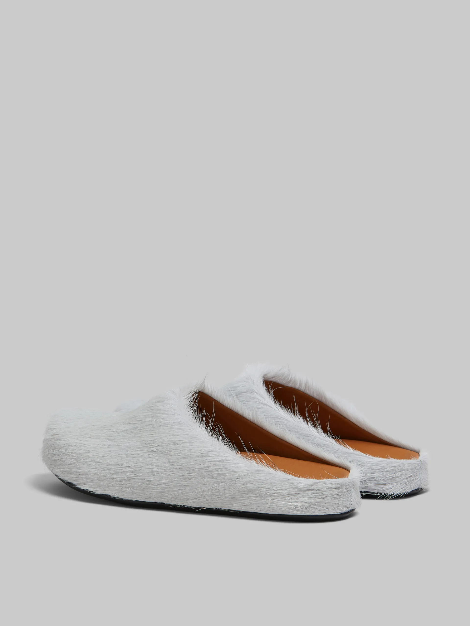 Fussbett Sabot>Marni Grey Long-hair Calfskin Fussbett Sabot SODIUM