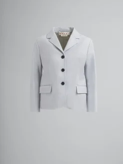 Coats & Jackets>Marni Grey Nappa Baby Jacket With Embossed Patch SODIUM