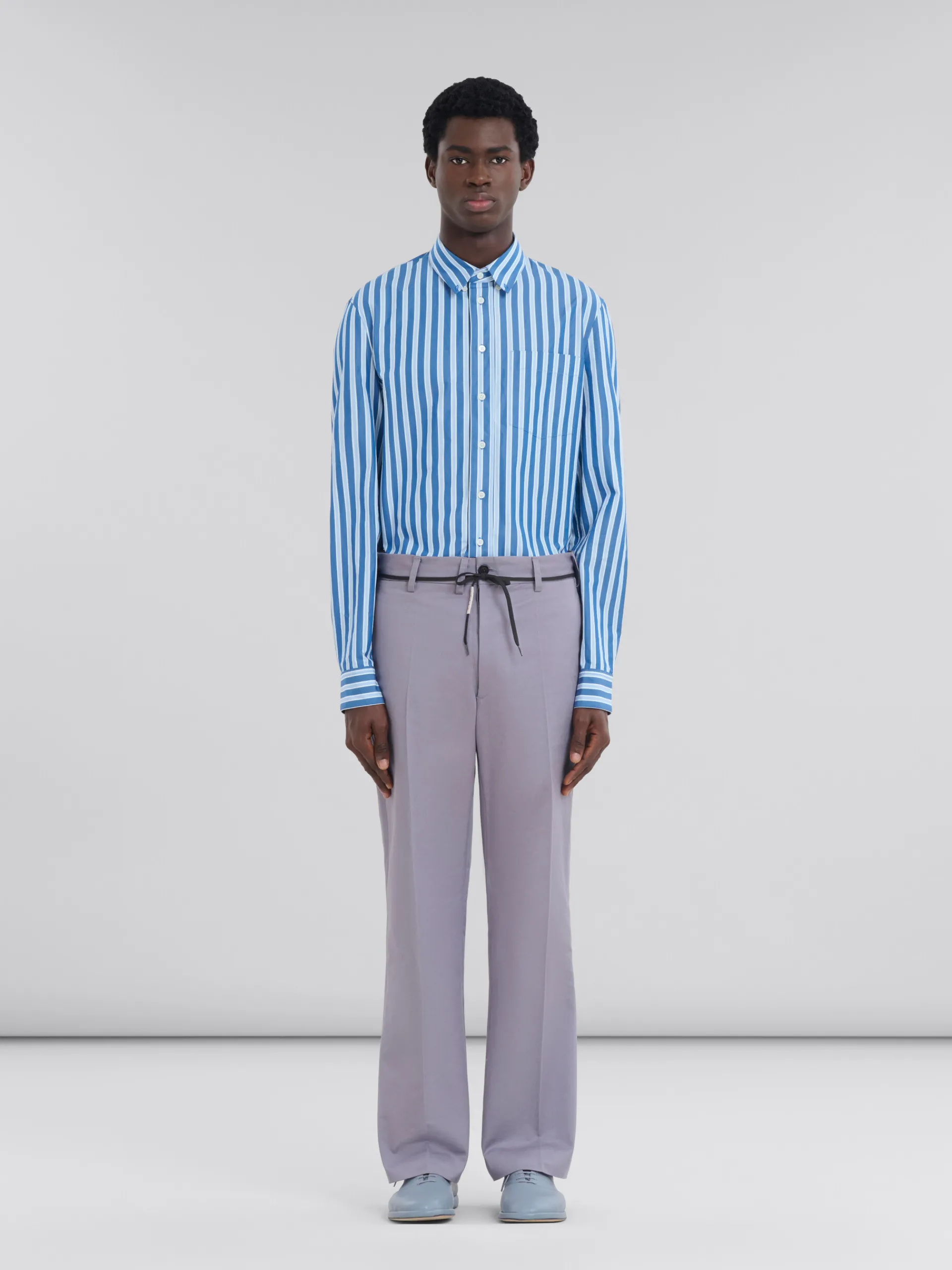 Pants>Marni Grey Organic Gabardine Chinos MERCURY