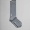 Socks>Marni Grey Ribbed Cotton Socks With Mending INOX