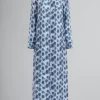 Dresses>Marni Grey Silk Long Dress With Crayon Leopard Print ANTIQUE SILVER