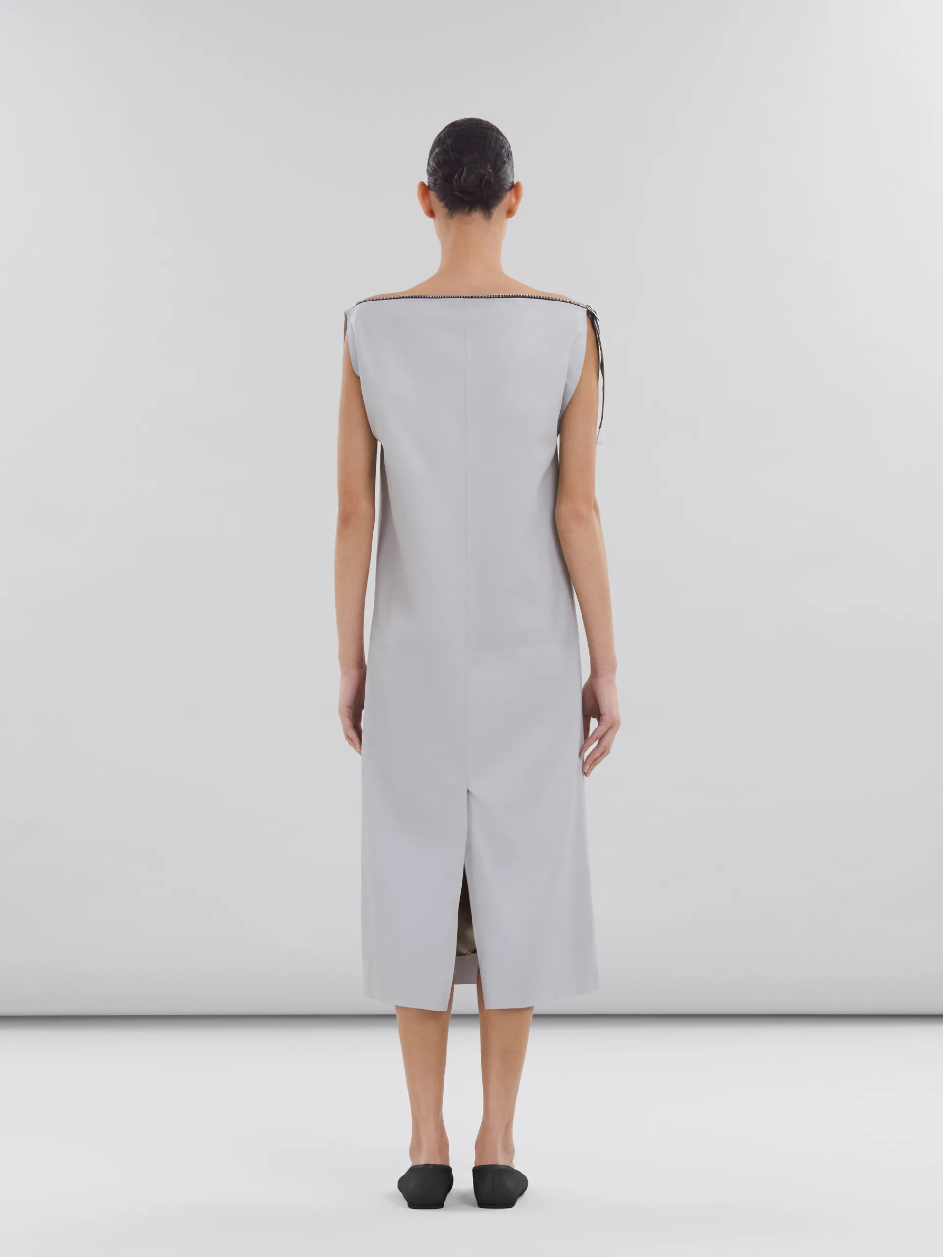 Dresses>Marni Grey Sleeveless Nappa Dress SODIUM