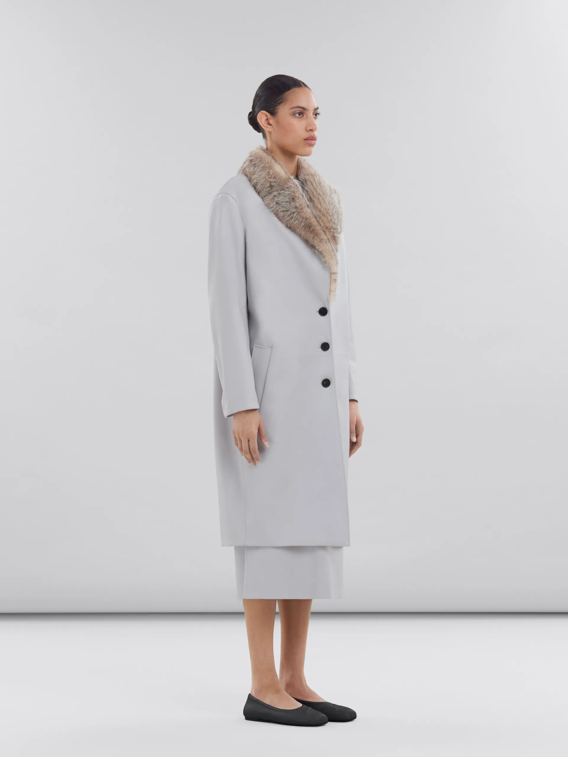 Dresses>Marni Grey Sleeveless Nappa Dress SODIUM
